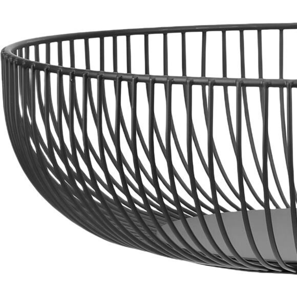 Metal Wire Countertop Fruit Basket Bowl - Black Fruit Bowl for Kitchen Counter - Picture 5 of 7